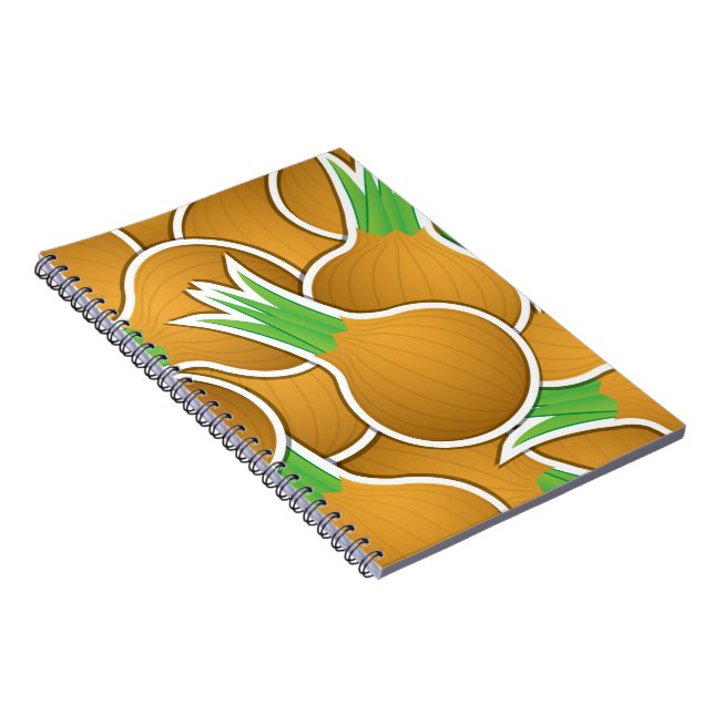 Cuaderno Cebollas marrones funky (Lado Derecho)