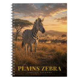 Cuaderno Cebra de llanura Sabana africana ANIMALES
