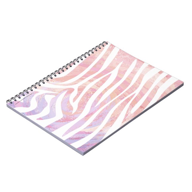 Cuaderno Cebra Estampado Rosa y Blanco (Lado Izquierdo)