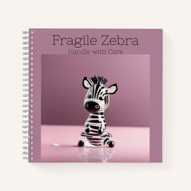 Cuaderno Cebra frágil: Manejar con cuidado (Anverso)