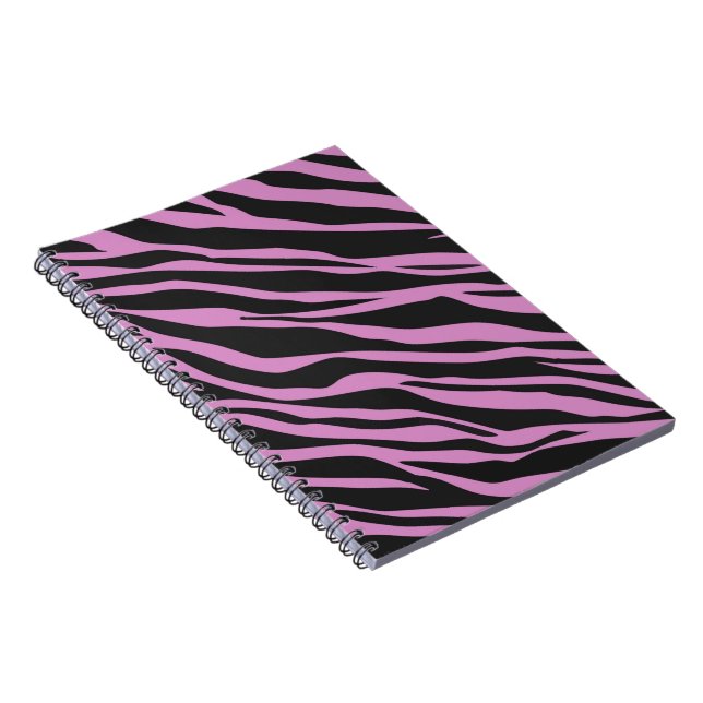 Cuaderno Cebra rosa orquídea a rayas (Lado Derecho)