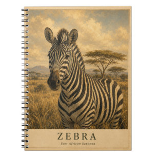 Cuaderno Cebra Sabana del este de África VINTAGE