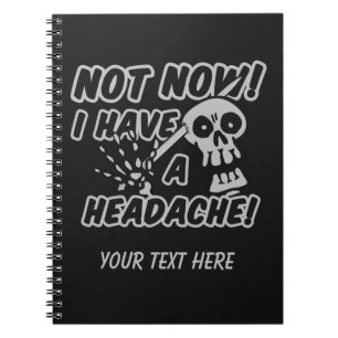Cuaderno Cefalea divertida para portátiles Skull