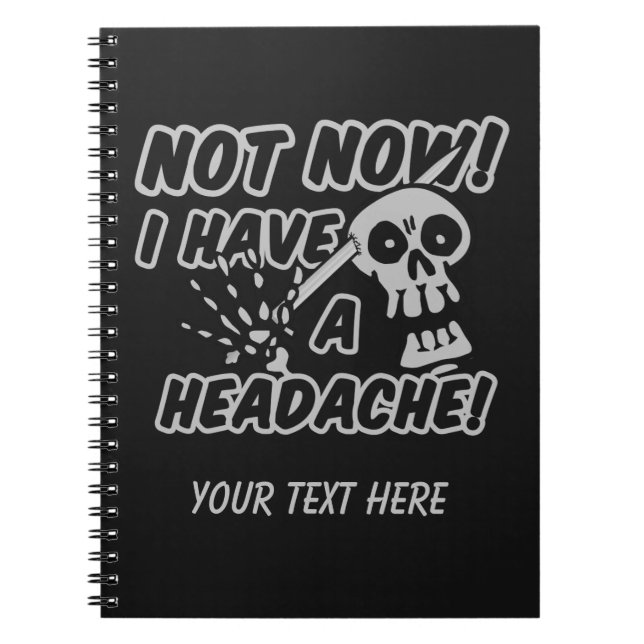 Cuaderno Cefalea divertida para portátiles Skull (Frente)