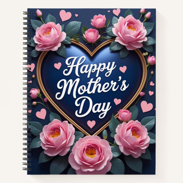 Cuaderno "Celebra a mamá - Feliz Día de la Madre (Anverso)