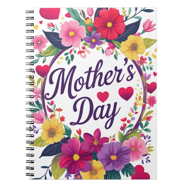 Cuaderno Celebra a mamá - Feliz Día de la Madre (Frente)