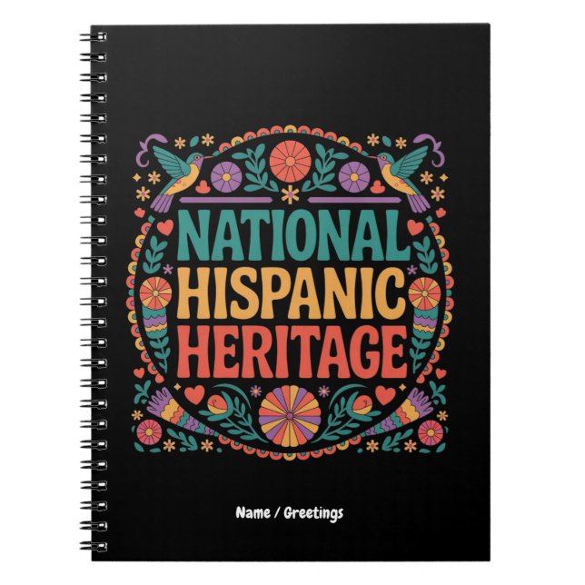 Cuaderno Celebra el Orgullo del Mes de la Herencia Hispana  (Frente)