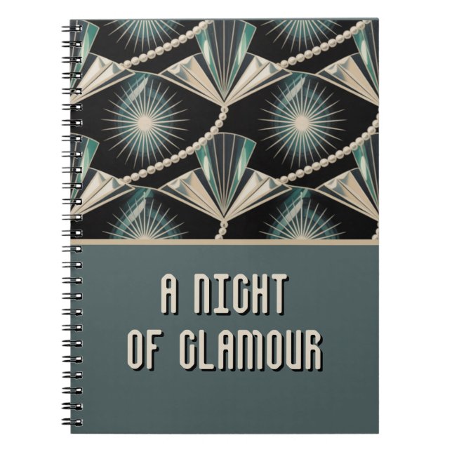 Cuaderno Celebración Art Déco | Boda de Perla y Explosión d (Frente)