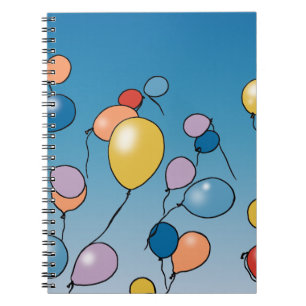 Cuaderno Celebración de globos de cumpleaños feliz
