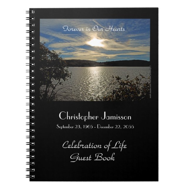 Cuaderno Celebración de la puesta de sol del libro de invit (Frente)