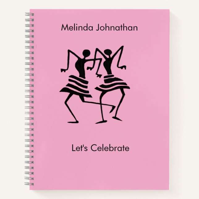 Cuaderno Celebración de la silueta, rosa suave (Anverso)