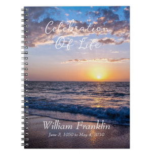 Cuaderno Celebración de la vida paisaje de la puesta del so