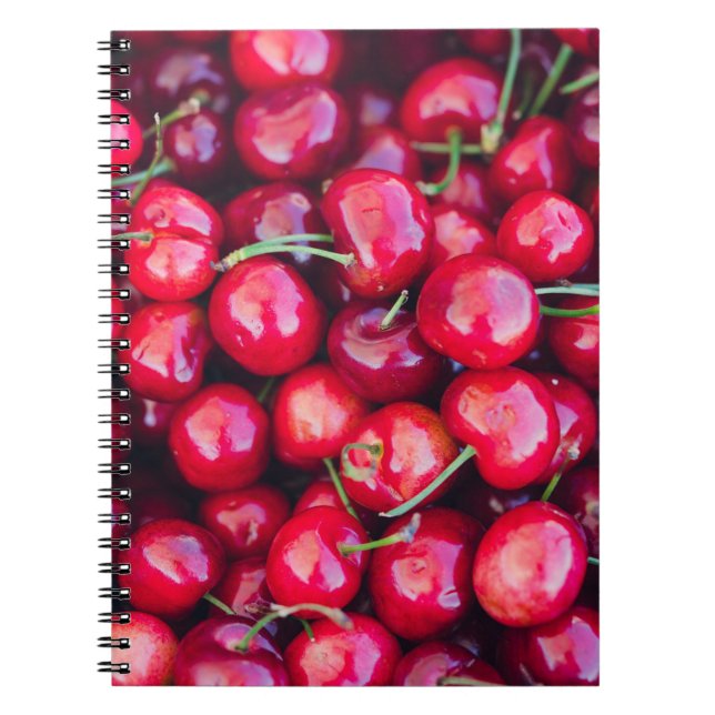 Cuaderno Celebración de las cerezas orgánicas de California (Frente)