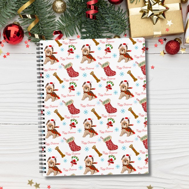 Cuaderno Celebración de Navidad con Yorkie (Subido por el creador)