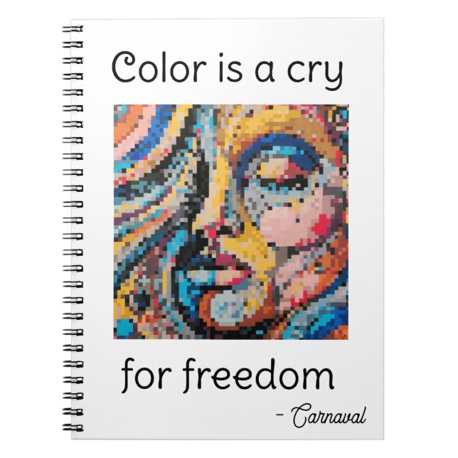 Cuaderno Celebración de píxeles vibrantes (Frente)