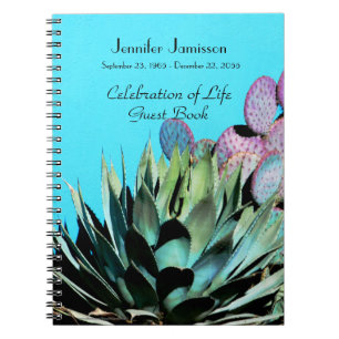 Cuaderno Celebración del Libro de Invitados, Agave y Cactus