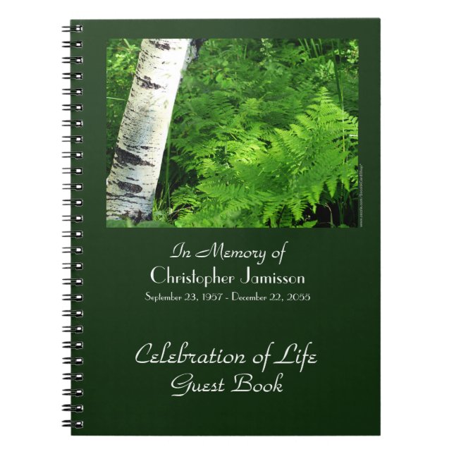Cuaderno Celebración del Libro de Invitados, Aspen y Ferns (Frente)