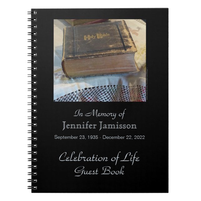 Cuaderno Celebración del libro de invitados de la vida, Bib (Frente)