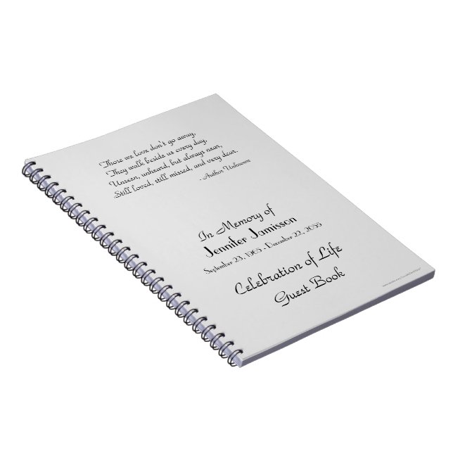 Cuaderno Celebración del Libro de invitados de la vida ELIG (Lado Derecho)