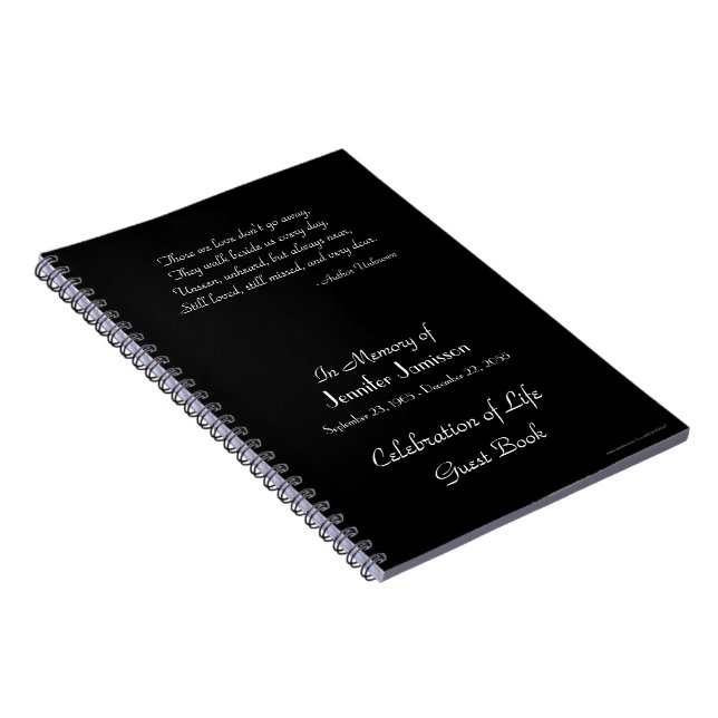 Cuaderno Celebración del libro de invitados de la vida en b (Lado Derecho)