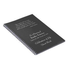 Cuaderno Celebración del Libro de Invitados de la Vida Gris