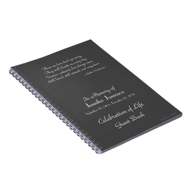 Cuaderno Celebración del Libro de Invitados de la Vida Gris (Lado Derecho)