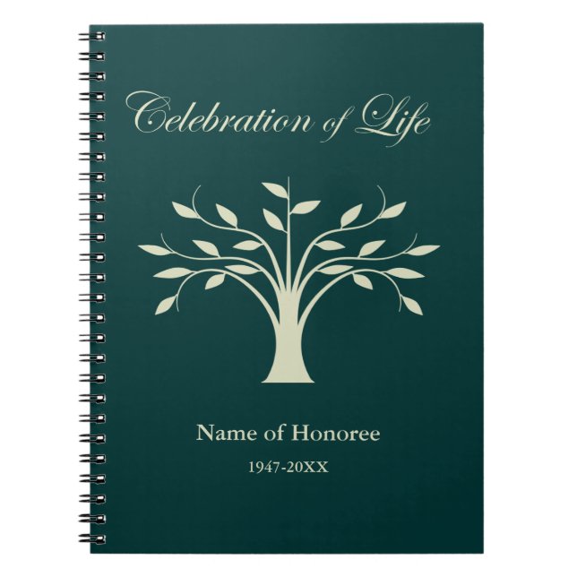 Cuaderno Celebración del Libro de Invitados del Árbol de la (Frente)
