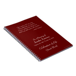 Cuaderno Celebración del Libro de Invitados Ladrillo Red Bl