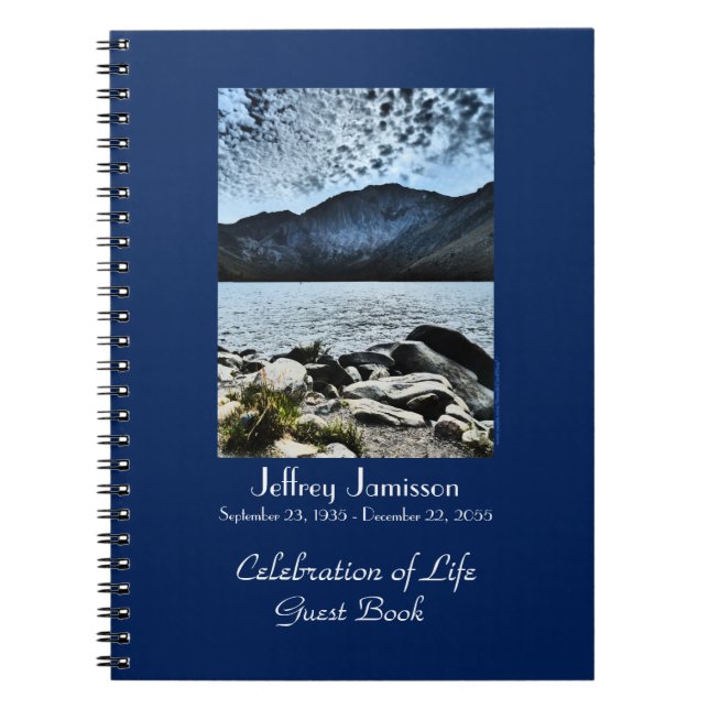 Cuaderno Celebración del Libro de Invitados, Lago y Cielo (Frente)