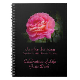 Cuaderno Celebración del libro de invitados, rosa rosa rosa