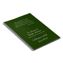 Cuaderno Celebración del Libro Verde de los invitados sobre