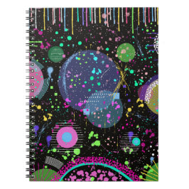 Cuaderno Celebraciones Celestiales: Arte Abstracto Maximali