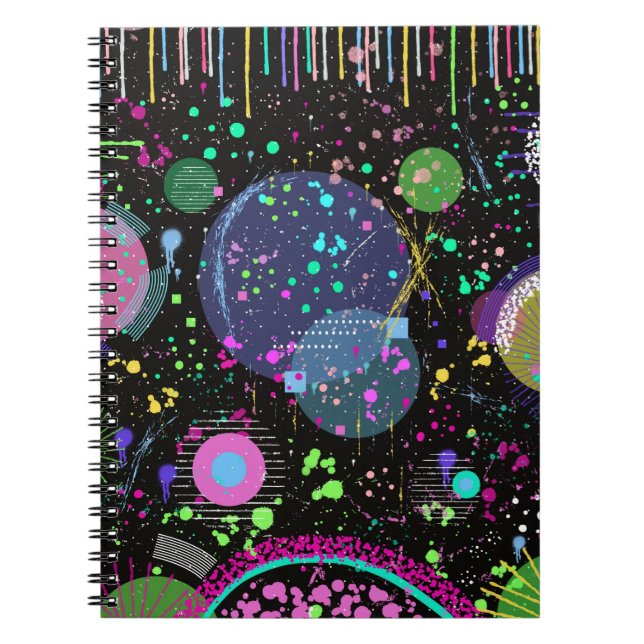 Cuaderno Celebraciones Celestiales: Arte Abstracto Maximali (Frente)