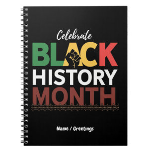 Cuaderno Celebrar el mes de la historia negra honrando a lo