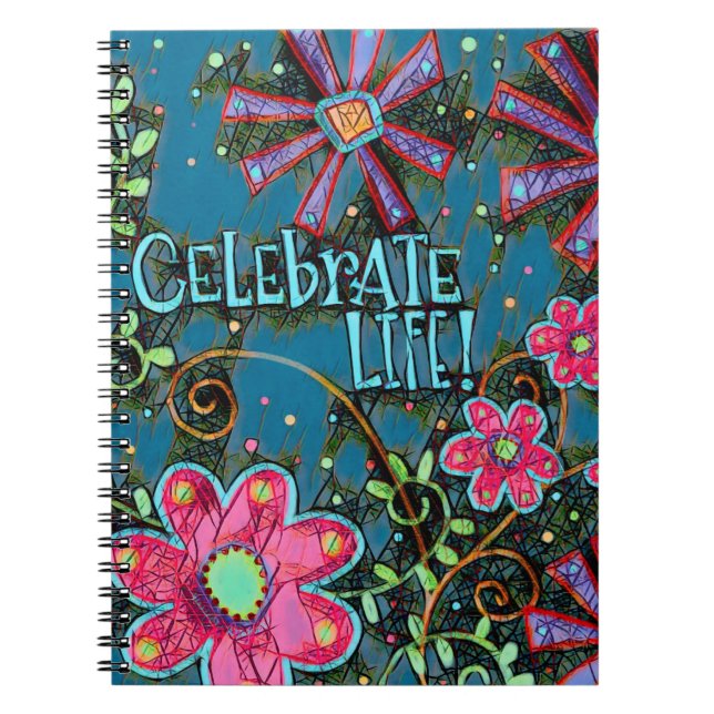 Cuaderno Celebrar la vida inspirando la Bonito floral (Frente)