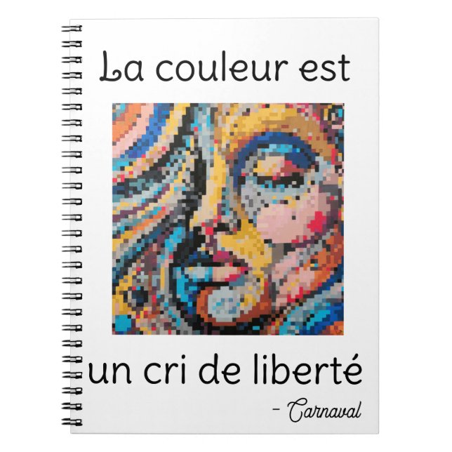 Cuaderno Célébration vibrante en pixel art (Frente)