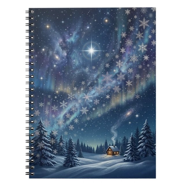 Cuaderno Celestial Aurora & Stars Winter Notebook (Frente)