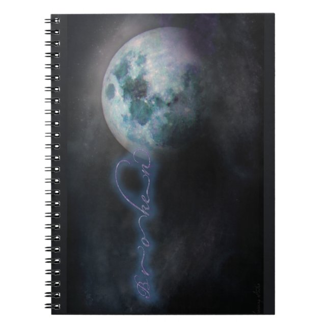 Cuaderno Celestial Cósmico de Galaxia Rota (Frente)
