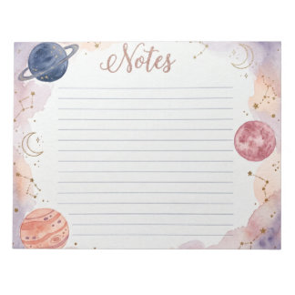Cuaderno Celestial de Acuarela Planetas