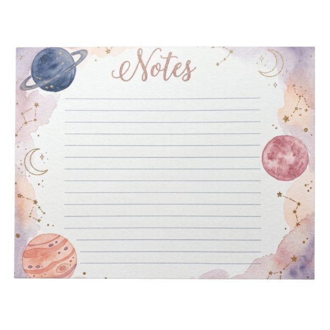 Cuaderno Celestial de Acuarela Planetas (Frente)