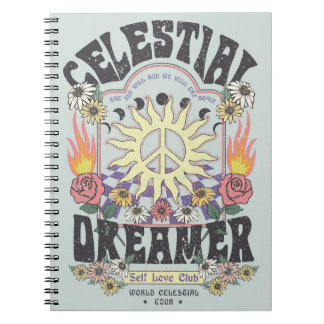 Cuaderno CELESTIAL DREAMER SUN ROSA TSHIRT DISEÑO gráfico h