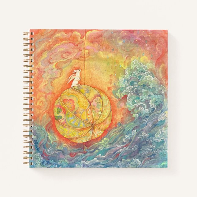 Cuaderno Celestial Orb: Winged Hare on Silken Brocade (Anverso)