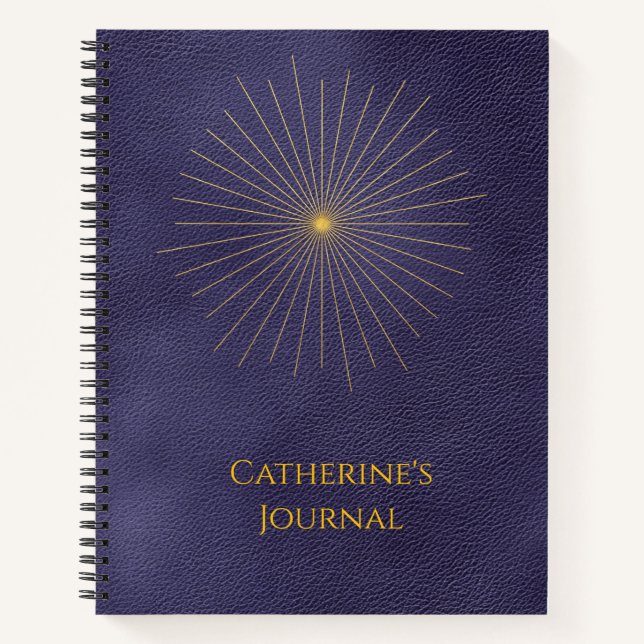 Cuaderno Celestial Starburst Blue Personalized Journal (Anverso)