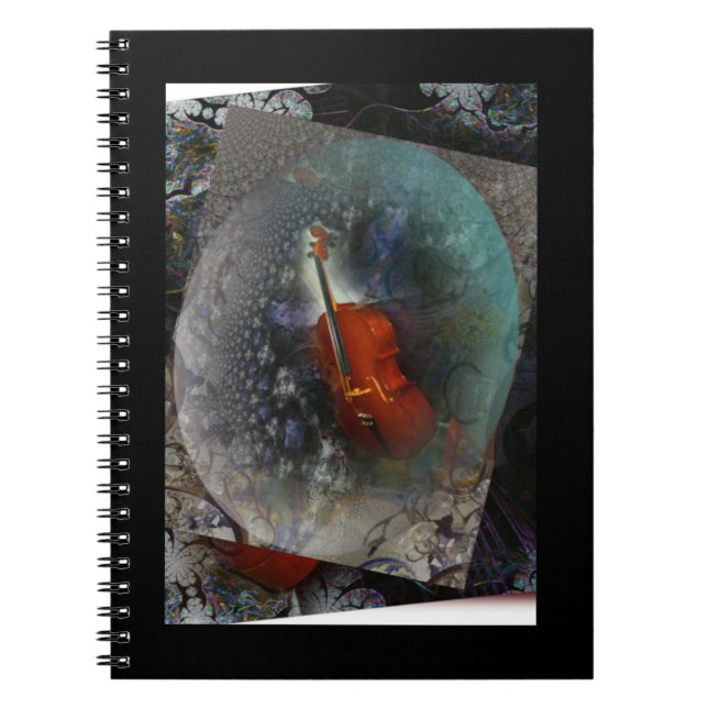Cuaderno Cello de música para portátiles de fotos espirales (Frente)