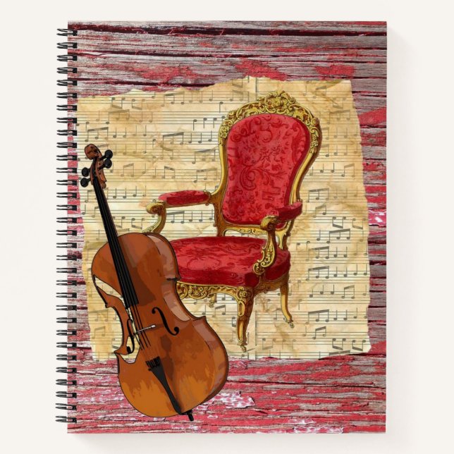 Cuaderno Cello Victorian de bloc de notas espiral (Anverso)
