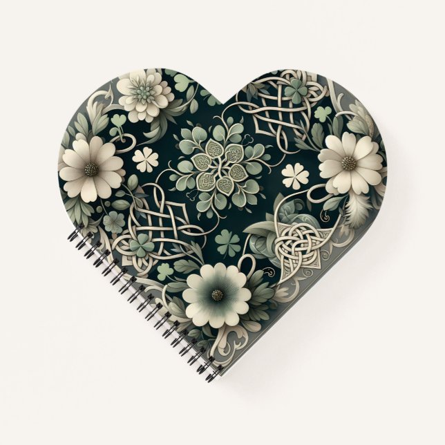 Cuaderno Celta Floral de Trébol Encantador (Anverso)