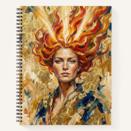 Cuaderno Celtic Fire Goddess Brigid Gold Leaf Fantasy Art
