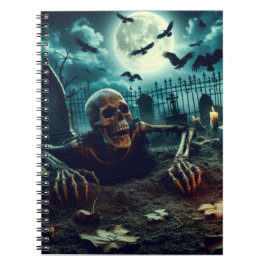 Cuaderno Cementerio, esqueleto arrastrándose fuera de la tu