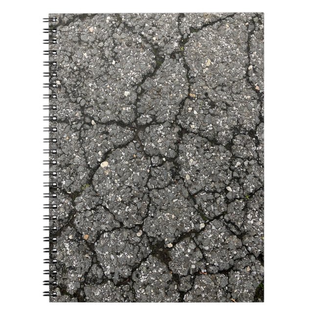 Cuaderno Cemento de esparcimiento de la calle Asfalto Negra (Frente)