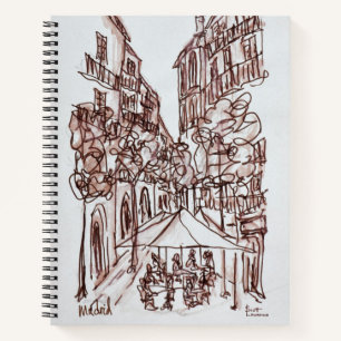 Cuaderno Cena al aire libre por la noche Madrid, España
